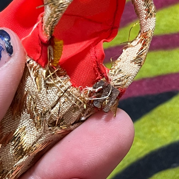 Vintage 1970’s Topper Dawn 6” Fashion Doll in Original Red and Gold Zigzag Dress - Picture 7 of 16